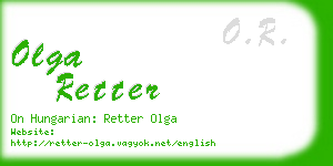 olga retter business card